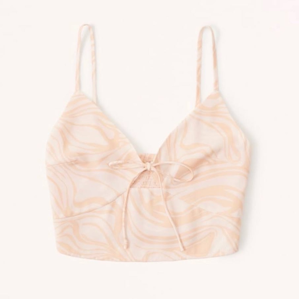 Abercrombie & Fitch Tie-Front Keyhole Cami